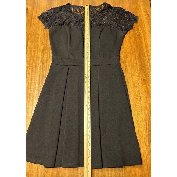 B. Darlin Black Cocktail Dress Size 5/6 Short Sleeve - Picture 9 of 9